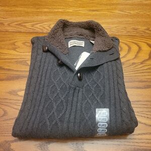 NWT Rugged Trails Men's V-neck Charcoal Gray XXL Sweater